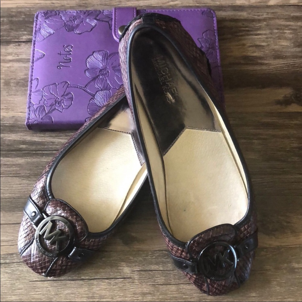 Michael Kors Purple Snakeskin Ballet Flats size 9
